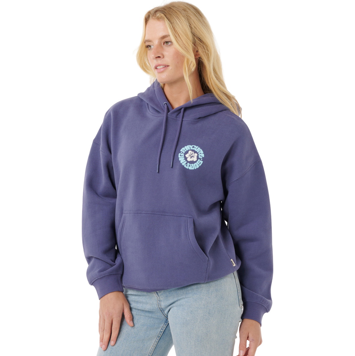 2025 Rip Curl Da Donna Felpa Con Cappuccio Surf Puff Heritage 0A0WFL - Navy